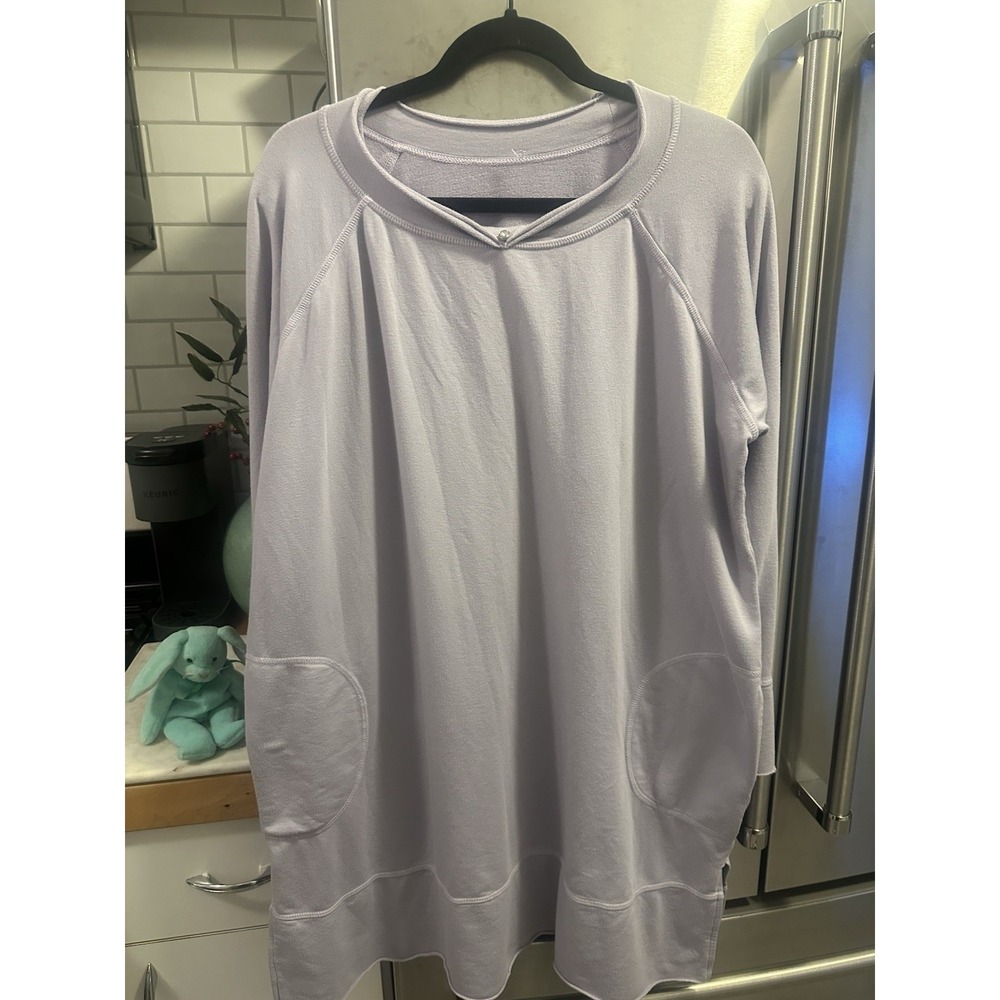Urban Muu Muu Lilac‎ Lounge Sweatshirt Dress Supima Cotton XL Pockets Soft Cozy